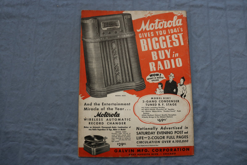 1940 AUG RADIO AND TELEVISION RETAILING MAGAZINE - PORTABLES COVER - ST 1766O