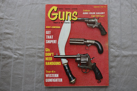 1968 FEBRUARY GUNS MAGAZINE - GUNS COLOR GALARY COVER - ST 3400C