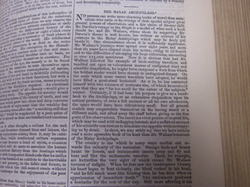 1869 JANUARY-JUNE SATURDAY REVIEW BOUND VOLUME - PUBLISHED IN LONDON - R 1142
