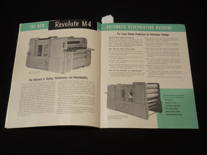 1950'S REVOLUTE PRINT-MAKING & PROCESSING EQUIPMENT SOFTCOVER CATALOG - K 2159