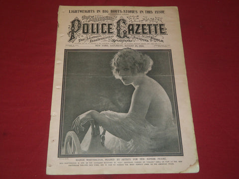 1922 AUGUST 22 THE NATIONAL POLICE GAZETTE MAGAZINE - LEONARD & TENDLER - B 5750