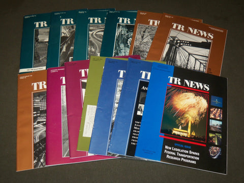 1991-1995 TR NEWS MAGAZINE LOT OF 13 - TRANSPORTATION RESEARCH BOARD - O 3266