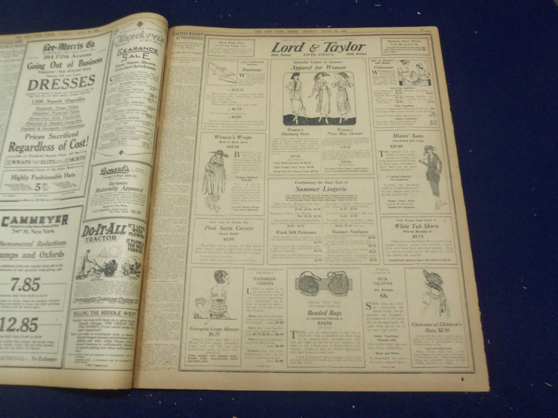 1920 JUNE 20 NEW YORK TIMES - COX AND PALMER MEN CLAIM GAINS - NT 9126