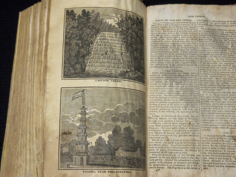 1828 JANUARY-DECEMBER THE CASKET LITERATURE MAGAZINE BOUND VOLUME - KD 703O