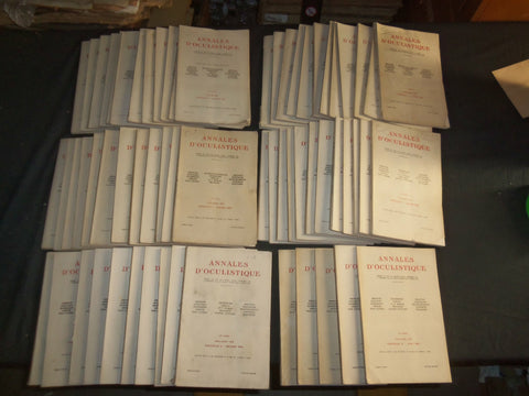 1951-1957 ANNALES D'OCULISTIQUE-LOT OF 63- NICE ARTICLES & PHOTOS-FRENCH-WR 790C