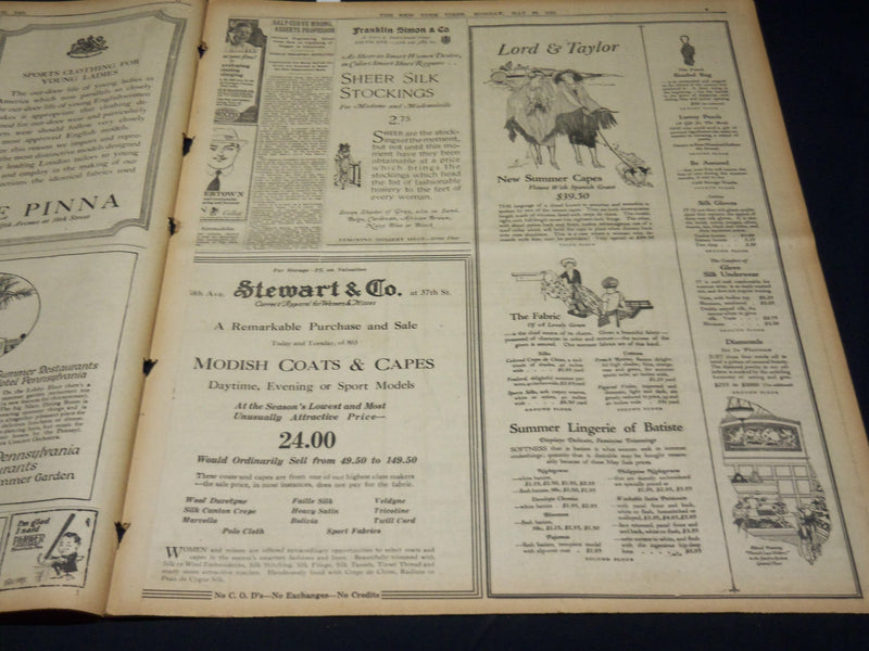 1921 MAY 23 NEW YORK TIMES - HARDING TO HONOR SOLDIER DEAD TODAY - NT 8599
