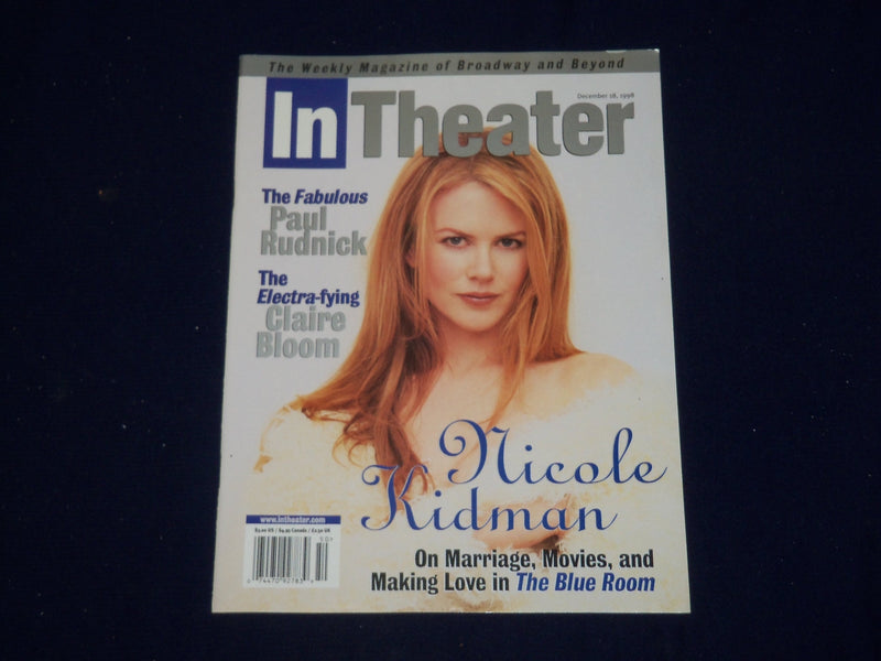 1998 DECEMBER 18 IN THEATER MAGAZINE - NICOLE KIDMAN COVER - SP 9681
