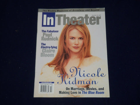 1998 DECEMBER 18 IN THEATER MAGAZINE - NICOLE KIDMAN COVER - SP 9681