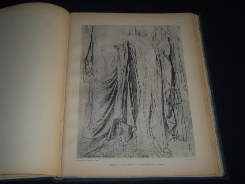 1870'S COLLECTION DE 120 DESSINS CROQUIS ET PEINTURES INGRES VOLUME 1 & 2- Z 166