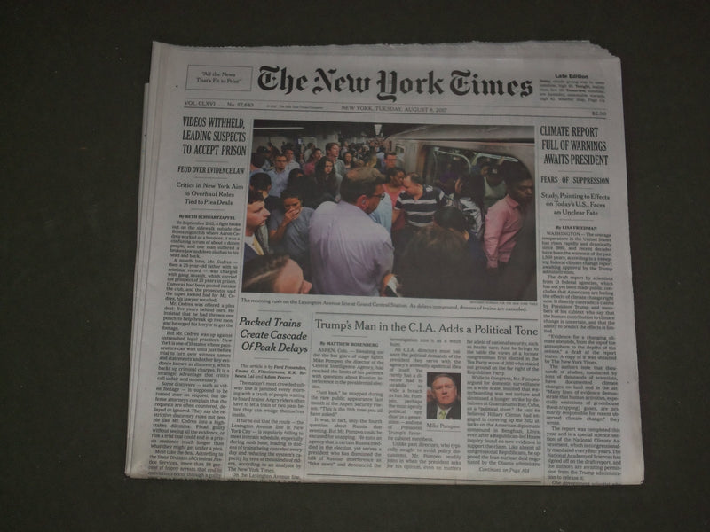 2017 AUGUST 8 NEW YORK TIMES - CLIMATE REPORT FULL OF WARNINGS AWAITS TRUMP