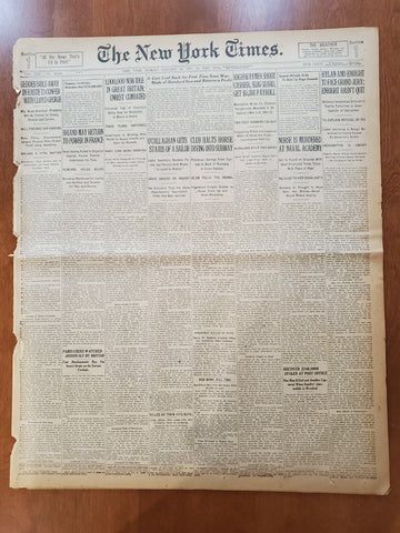 1921 JANUARY 16 NEW YORK TIMES - HYLAN AND ENRIGHT FACE GRAND JURY - NT 8095