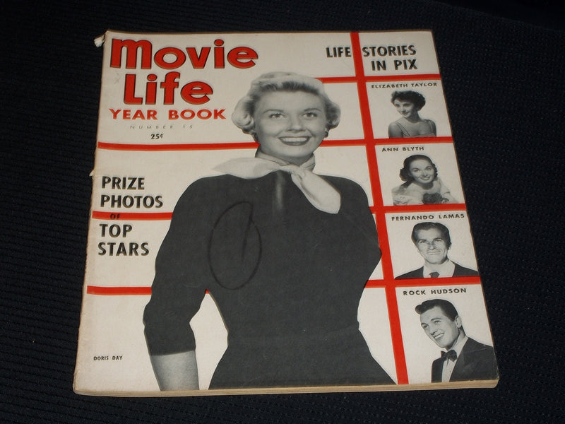 1952 #15 MOVIE LIFE YEARBOOK MAGAZINE - DORIS DAY FRONT COVER - E 1337