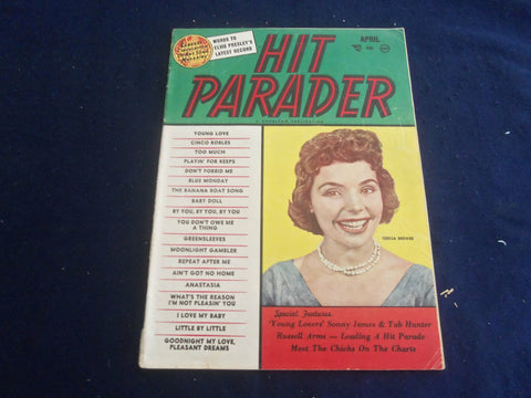 1957 APRIL HIT PARADER MAGAZINE - TERESA BREWER COVER - ST 4628V