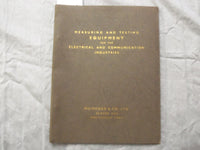 1935 MUIRHEAD & CO. LTD EQUIPMENT CATALOG - PUBLISHED IN UNITED KINGDOM - K 258