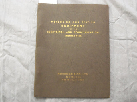 1935 MUIRHEAD & CO. LTD EQUIPMENT CATALOG - PUBLISHED IN UNITED KINGDOM - K 258