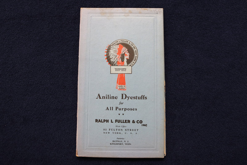 1940 'S RALPH L. FULLER CO. ANILINE DYESTUFFS COLOR CHART BOOK - K 736