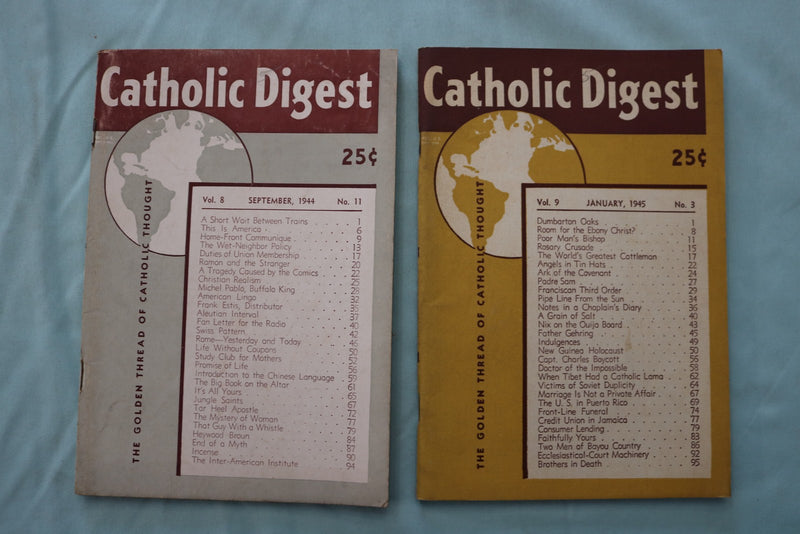 1939-1945 CATHOLIC DIGEST MAGAZINE - LOT OF 4 - O 3946
