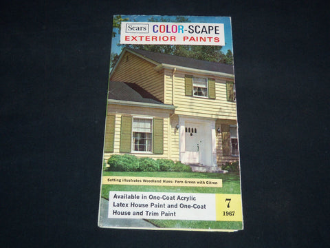 1966 SEARS COLOR-SCAPE EXTERIOR PAINTS COLOR CHART - FOLD-OUT - J 9167