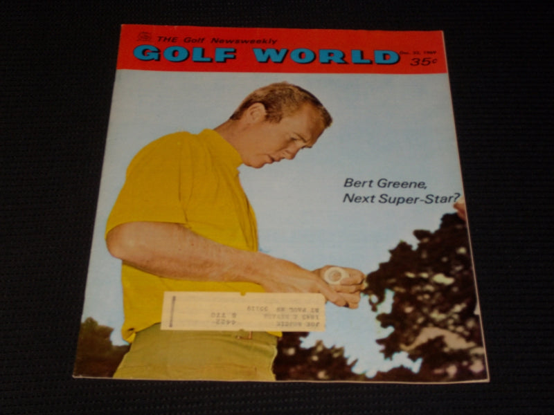 1969 DECEMBER 23 GOLF WORLD MAGAZINE - BERT GREENE FRONT COVER - E 6538