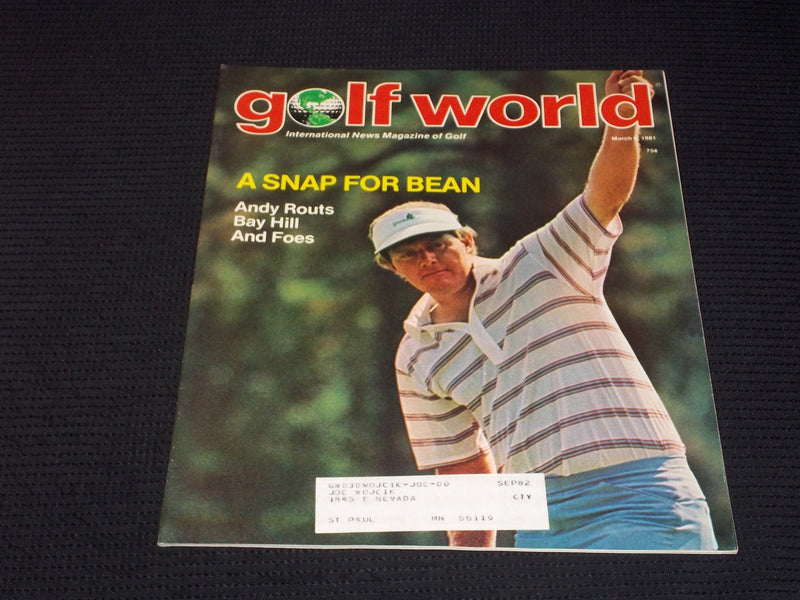 1981 MARCH 6 GOLF WORLD MAGAZINE - ANDY BEAN FRONT COVER - E 6857