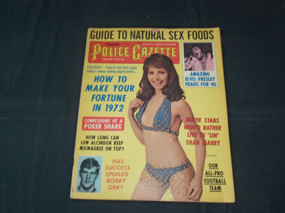 1972 JANUARY THE NATIONAL POLICE GAZETTE MAGAZINE - ELVIS PRESLEY - B 5778