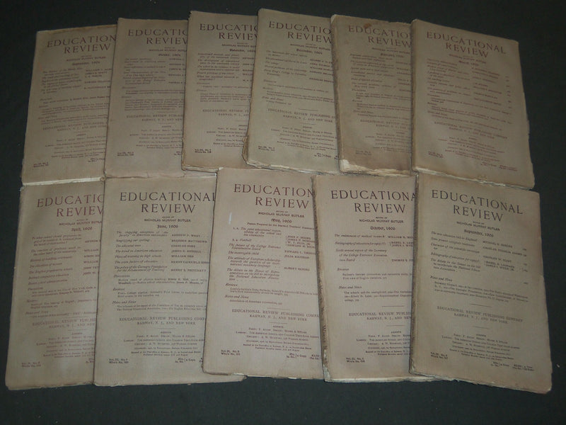 1904-1906 THE EDUCATIONAL REVIEW MAGAZINE LOT OF 10 - NICE ARTICLES - WR 854