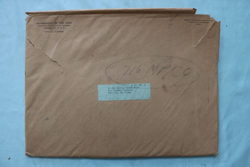 LT. COLONEL EDWARD KELTZ EPHEMERA LOT - K 3443