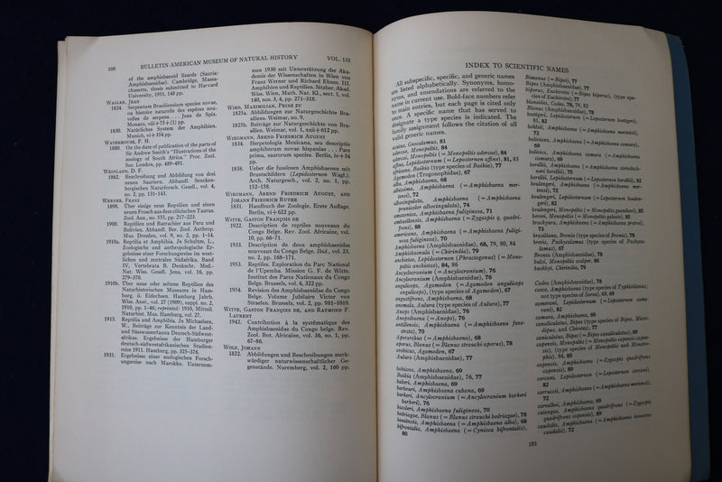 1967 A CHECK LIST OF RECENT AMPHISBAENIANS SOFTCOVER BOOK BY CARL GANS - K 955