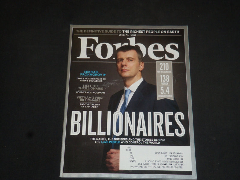 2013 MARCH 25 FORBES MAGAZINE - MIKHAIL PROKHOROV COVER - SP 7323