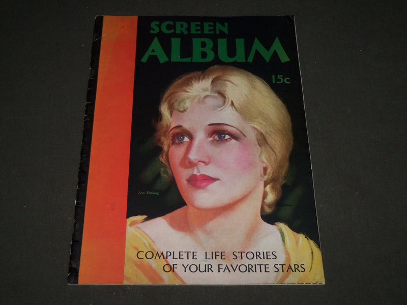 1931 MARCH SCREEN ALBUM MOVIE MAGAZINE VOLUME 1 NO. 1 - ANN HARDING COVER - M 29