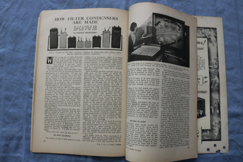 1929 SUMMER RADIO DESIGN SOFTCOVER HANDBOOK - PORTABLE SUPER-WASP - K 315
