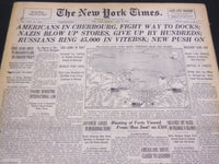 1944 JUNE 26 NEW YORK TIMES - RUSSIANS RING 45,000 IN VITEBSK - NT 4329