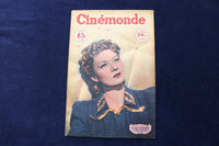 1947 NOV 18 CINEMONDE MAGAZINE - EDWIGE FEUILLERE COVER - E 23919