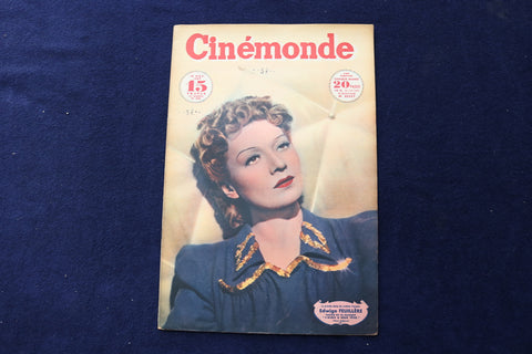 1947 NOV 18 CINEMONDE MAGAZINE - EDWIGE FEUILLERE COVER - E 23919