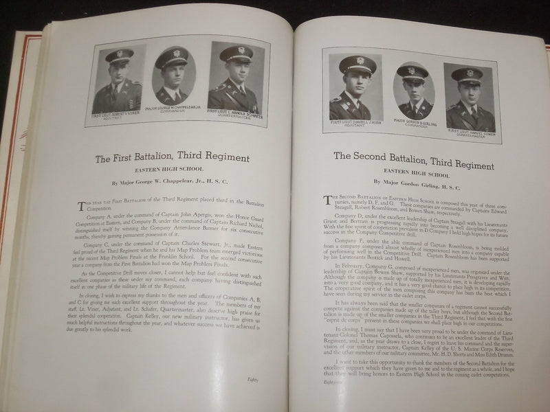1935 THE ADJUTANT WASHINGTON HIGH SCHOOL CADETS YEARBOOK- WASHINGTON, DC-YB 1991