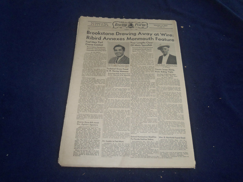 1969 JULY 1 THE DAILY RACING FORM - JOE GAYLORD HEADS ARLINGTON FIELD - NP 5514