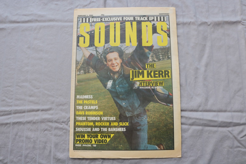 1986 FEBRUARY 1 SOUNDS NEWSPAPER - JIM KERR INTERVIEW COVER - NP 9291