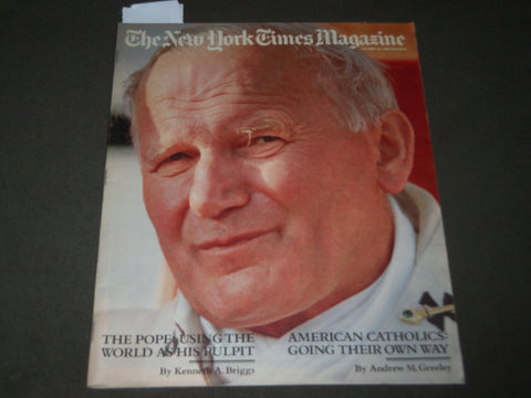 1982 OCTOBER 10 NEW YORK TIMES MAGAZINE SECTION - POPE JOHN COVER - J 3136
