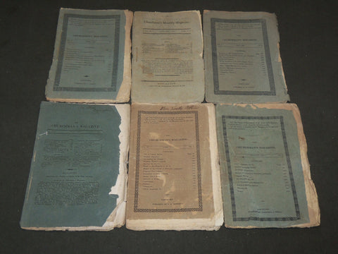 1805-1826 THE CHURCHMAN'S MONTHLY MAGAZINE LOT OF 9 ISSUES - WR 319
