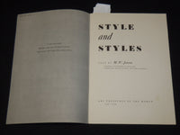 1953 STYLE AND STYLES HOW TO APPRECIATE ART BOOKLET BY H. W. JANSON - K 592