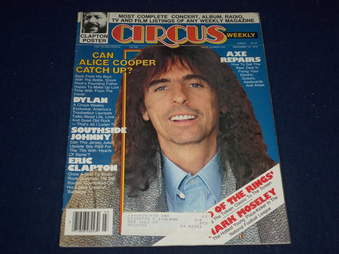 1978 DECEMBER 19 CIRCUS MAGAZINE - ALICE COOPER COVER - GREAT PHOTOS - J 778