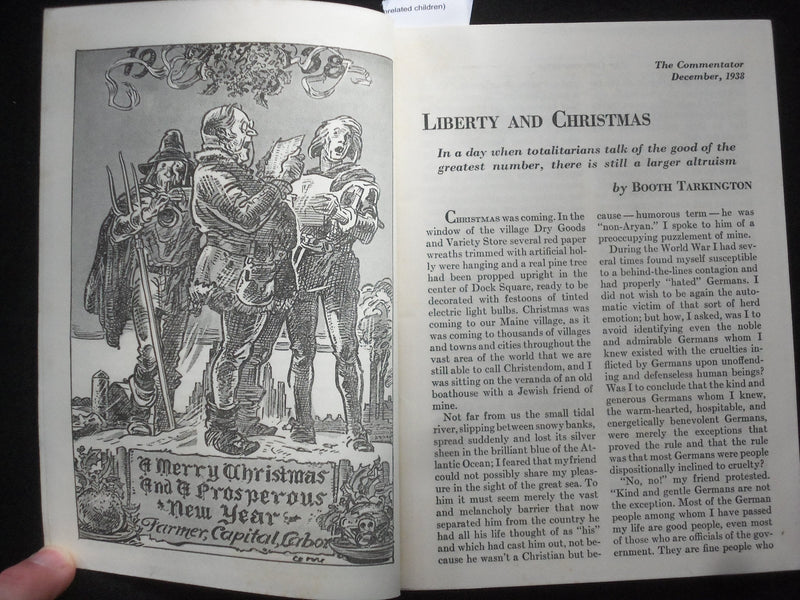 1938 DECEMBER THE COMMENTATOR MAGAZINE - MARGARET SANGER COVER - J 9977