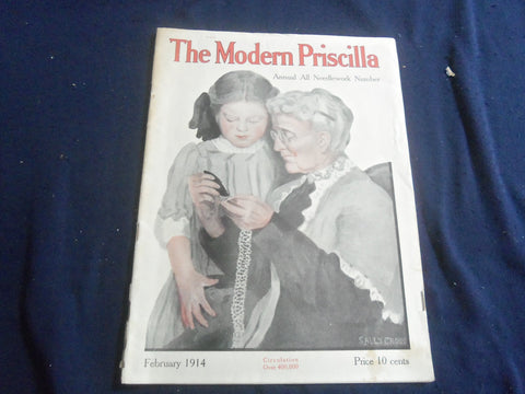 1914 FEBRUARY THE MODERN PRISCILLA MAGAZINE - ANNUAL ALL NEEDLEWORK - SP 6749D