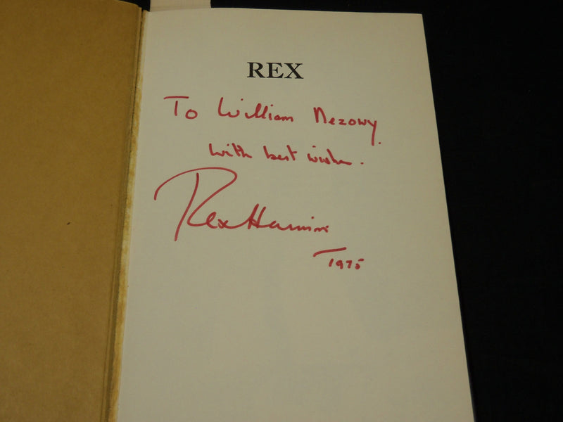 1975 REX AN AUTOBIOGRAPHY HARDCOVER BOOK INSCRIBED BY REX HARRISON - D 453