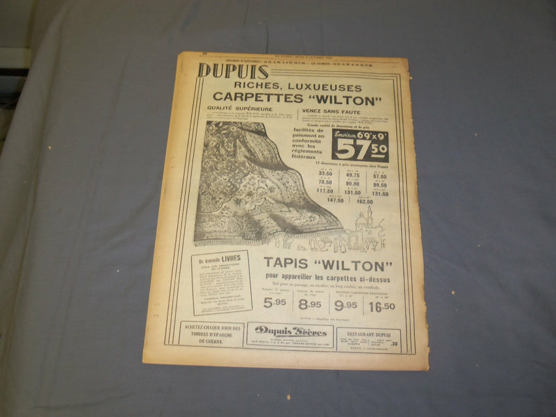 1942 OCT 8 LA PATRIE NEWSPAPER-FRENCH-LES RUSSES BRISENT LES LIGNES NAZIS-FR2096