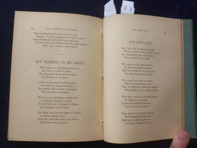 1881 DEBRIS - SELECTIONS FROM POEMS HARDCOVER BOOK BY MADGE MORRIS - KD 8485