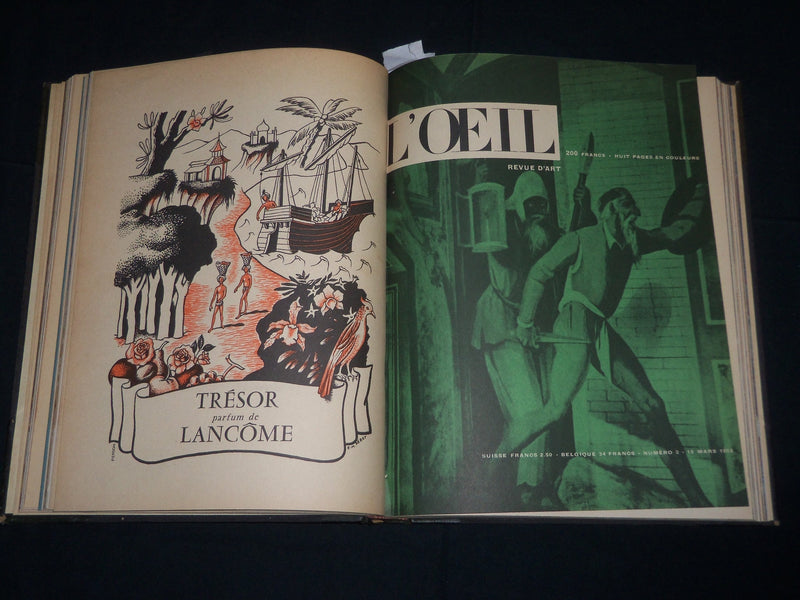 1955 JANUARY-JUNE L'OEIL REVUE D'ART MAGAZINE BOUND VOLUME - FRENCH - KD 5408