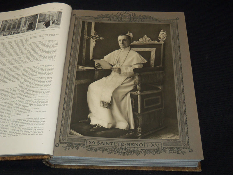 1915 L'ILLUSTRATION FRENCH MAGAZINE BOUND VOLUME SET OF 2 - LUSITANIA - LA GUERR
