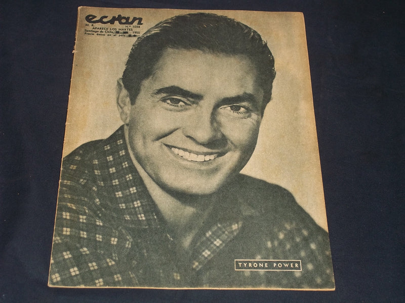 1950 #1038 ECRAN SPANISH MAGAZINE - TYRONE POWER COVER - E 26082