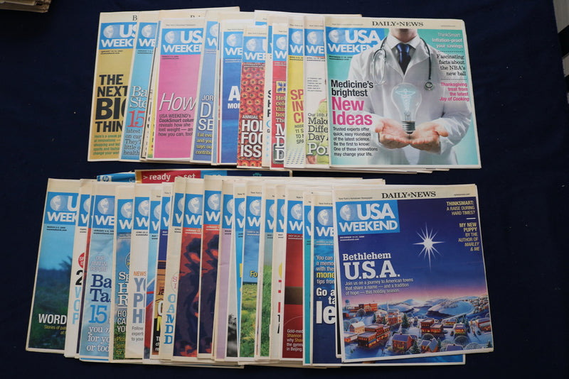 2004-2008 SUNDAY MAGAZINE SECTIONS USA-PARADE-PROFILE - LOT OF 182 - O 3392